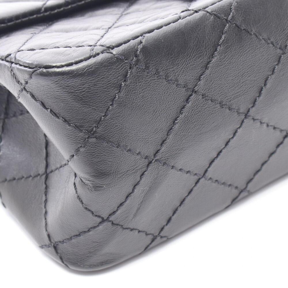 Chanel 2.55 Shoulder Bag/Handbag, Calfskin Leather, Women's, Black - Picture 7 of 8